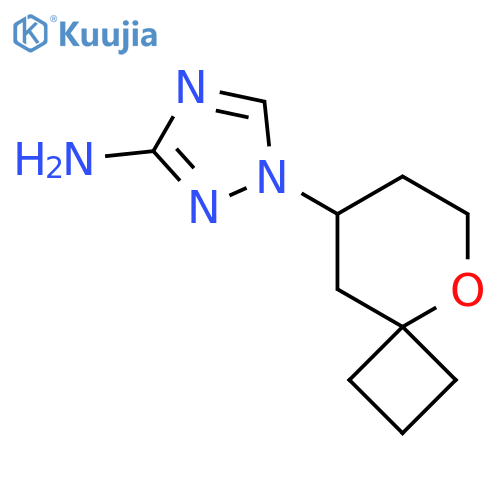 1-{5-oxaspiro[3.5]nonan-8-yl}-1H-1,2,4-triazol-3-amine structure