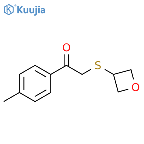 Ethanone, 1-(4-methylphenyl)-2-(3-oxetanylthio)- structure