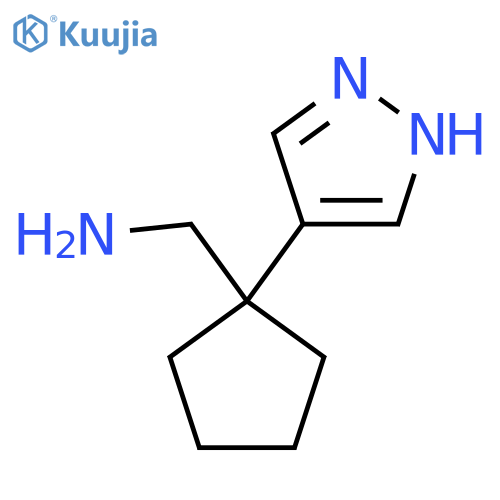1-(1H-pyrazol-4-yl)cyclopentylmethanamine structure