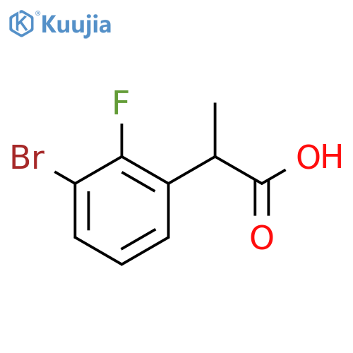 2-(3-Bromo-2-fluorophenyl)propanoic acid structure