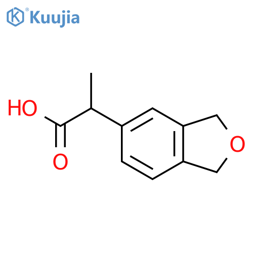 2-(1,3-dihydro-2-benzofuran-5-yl)propanoic acid structure
