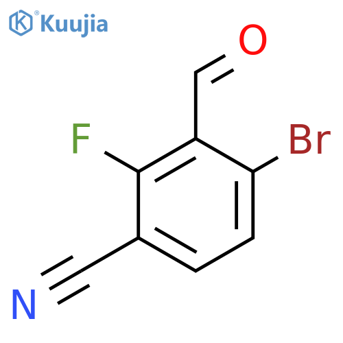 4-Bromo-2-fluoro-3-formylbenzonitrile structure