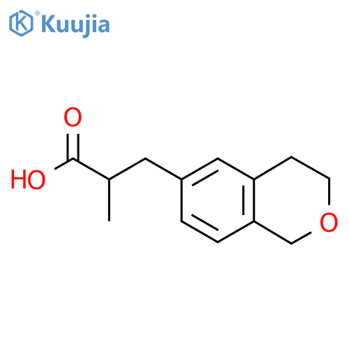 3-(3,4-dihydro-1H-2-benzopyran-6-yl)-2-methylpropanoic acid structure