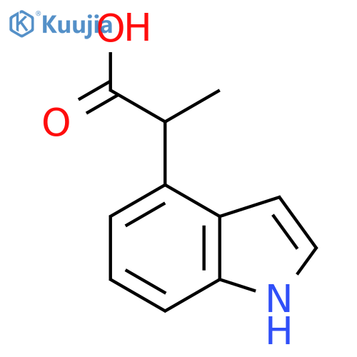 2-(1H-indol-4-yl)propanoic acid structure