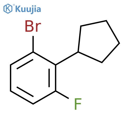 1-bromo-2-cyclopentyl-3-fluorobenzene structure