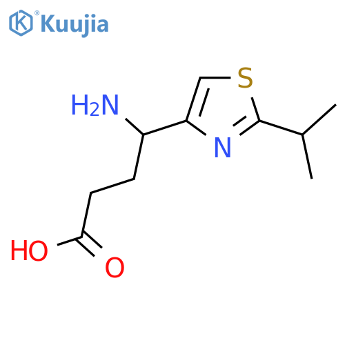4-amino-4-2-(propan-2-yl)-1,3-thiazol-4-ylbutanoic acid structure