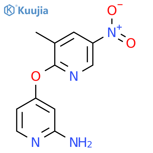 4-[(3-Methyl-5-nitro-2-pyridyl)oxy]pyridin-2-amine structure