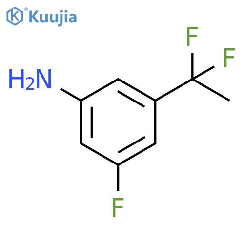3-(1,1-difluoroethyl)-5-fluoro-aniline structure