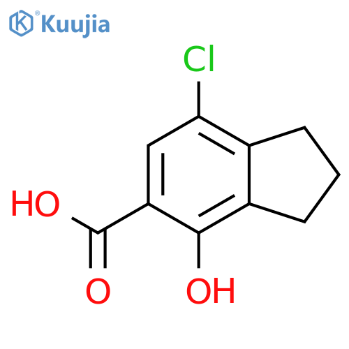 1H-Indene-5-carboxylicacid, 7-chloro-2,3-dihydro-4-hydroxy- structure