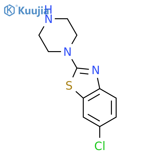 6-chloro-2-(piperazin-1-yl)-1,3-benzothiazole structure