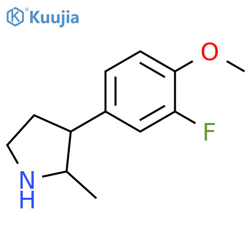 3-(3-fluoro-4-methoxyphenyl)-2-methylpyrrolidine structure