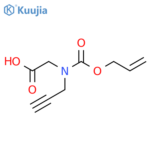 2-{(prop-2-en-1-yloxy)carbonyl(prop-2-yn-1-yl)amino}acetic acid structure