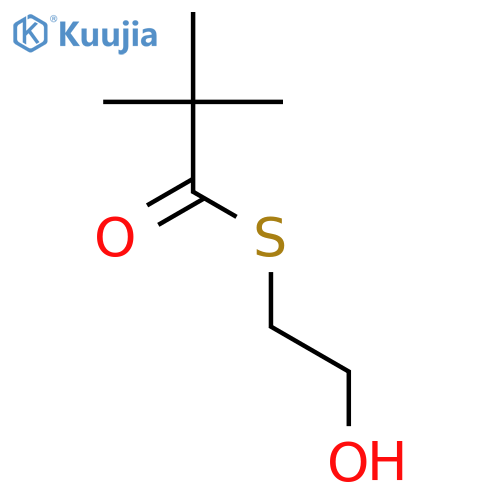 Propanethioic acid, 2,2-dimethyl-, S-(2-hydroxyethyl) ester structure