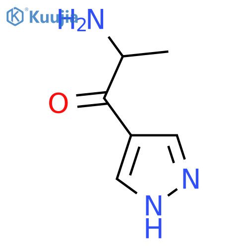2-amino-1-(1H-pyrazol-4-yl)propan-1-one structure