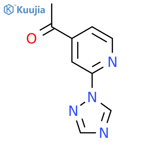 1-2-(1H-1,2,4-triazol-1-yl)pyridin-4-ylethan-1-one structure