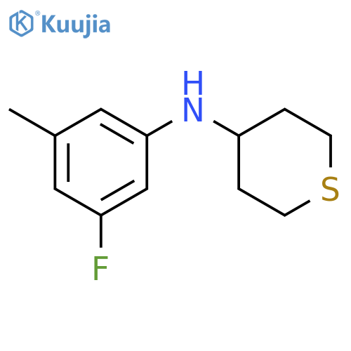 N-(3-fluoro-5-methylphenyl)thian-4-amine structure
