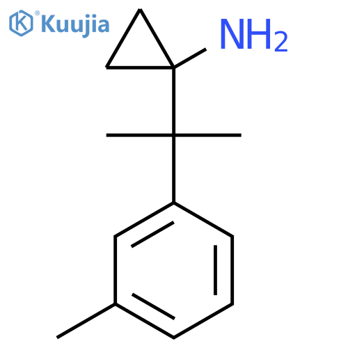 1-2-(3-methylphenyl)propan-2-ylcyclopropan-1-amine structure