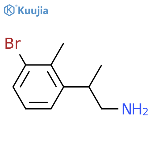 2-(3-bromo-2-methylphenyl)propan-1-amine structure