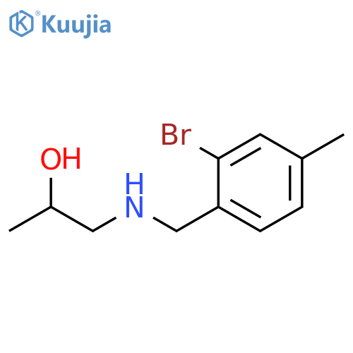 1-{(2-bromo-4-methylphenyl)methylamino}propan-2-ol structure