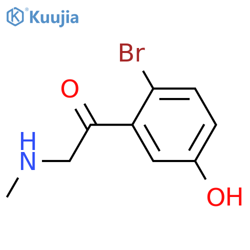 1-(2-bromo-5-hydroxyphenyl)-2-(methylamino)ethan-1-one structure
