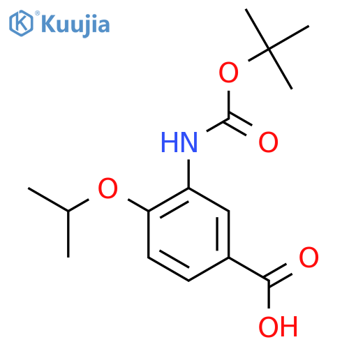 3-{(tert-butoxy)carbonylamino}-4-(propan-2-yloxy)benzoic acid structure