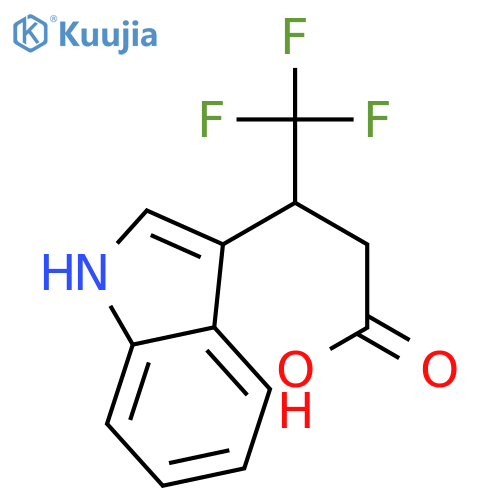 4,4,4-Trifluoro-3-(1H-indol-3-yl)butanoic acid structure