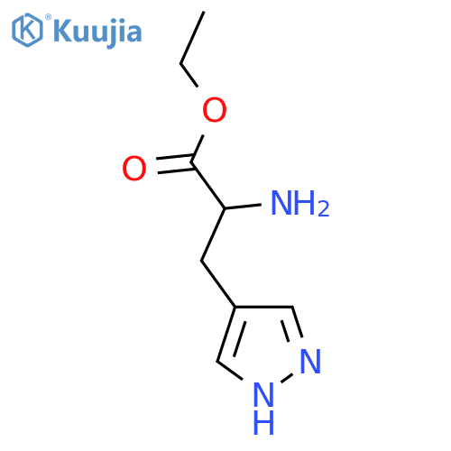 ethyl 2-amino-3-(1H-pyrazol-4-yl)propanoate structure