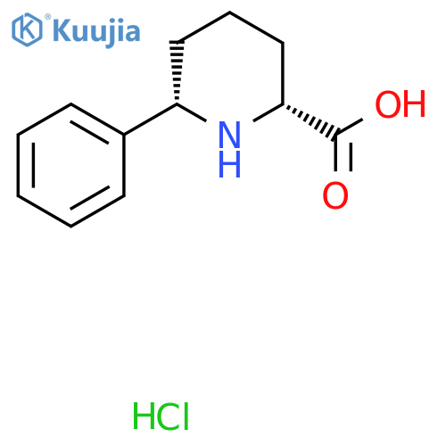 (2R,6S)-6-Phenyl-piperidine-2-carboxylic acid hydrochloride structure
