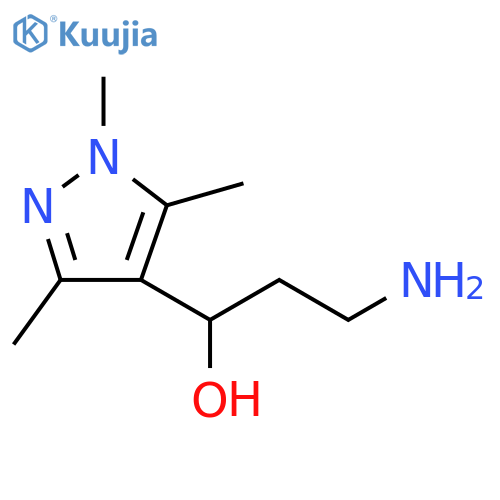 1H-Pyrazole-4-methanol, α-(2-aminoethyl)-1,3,5-trimethyl- structure