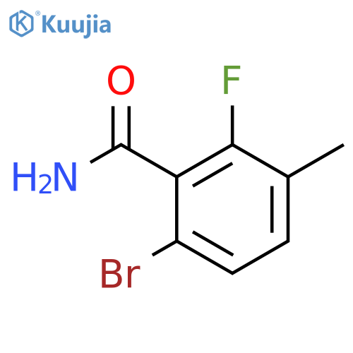 6-Bromo-2-fluoro-3-methylbenzamide structure