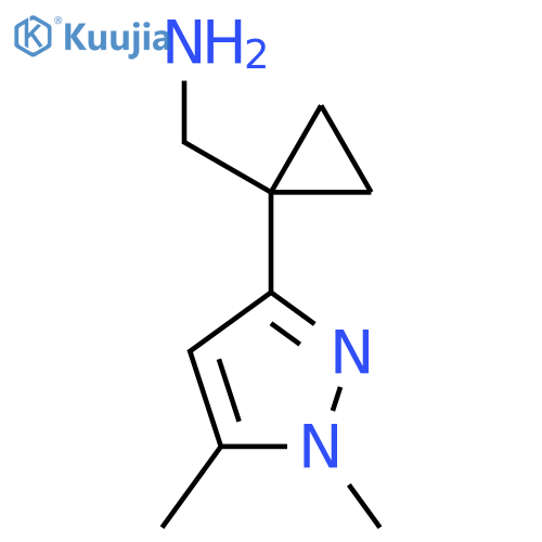 1-(1,5-dimethyl-1H-pyrazol-3-yl)cyclopropylmethanamine structure
