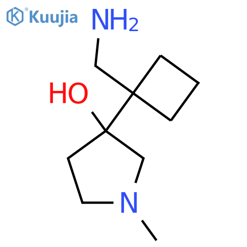 3-[1-(Aminomethyl)cyclobutyl]-1-methylpyrrolidin-3-ol structure