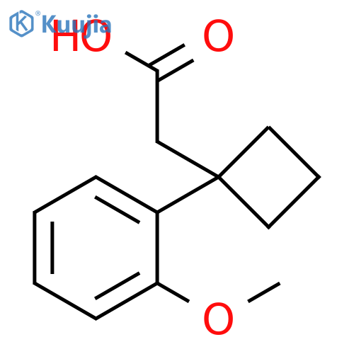 2-1-(2-methoxyphenyl)cyclobutylacetic acid structure