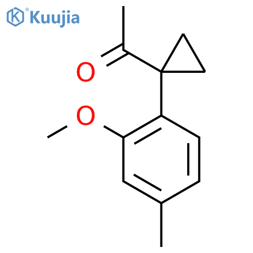 1-1-(2-methoxy-4-methylphenyl)cyclopropylethan-1-one structure