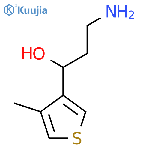 3-amino-1-(4-methylthiophen-3-yl)propan-1-ol structure