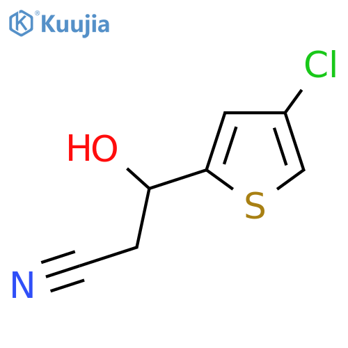 3-(4-chlorothiophen-2-yl)-3-hydroxypropanenitrile structure