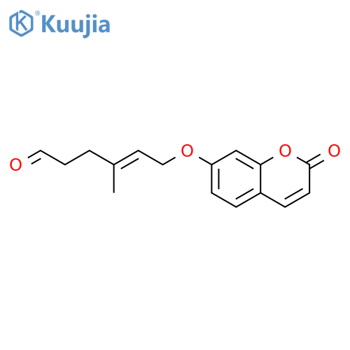 4-Hexenal,4-methyl-6-[(2-oxo-2H-1-benzopyran-7-yl)oxy]-, (4E)- structure