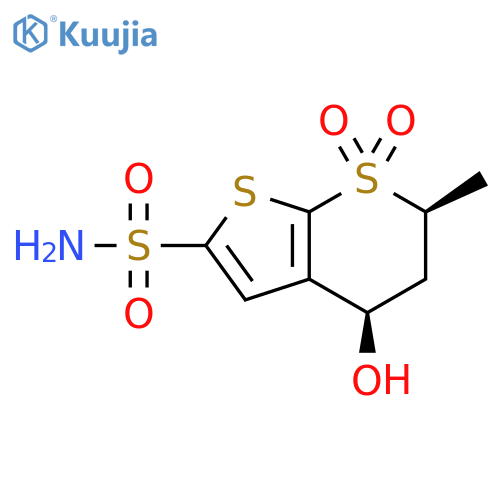 (4R,6S)-rel-5,6-Dihydro-4-hydroxy-6-methyl-4H-thieno2,3-bthiopyran-2-sulfonamide 7,7-Dioxide structure