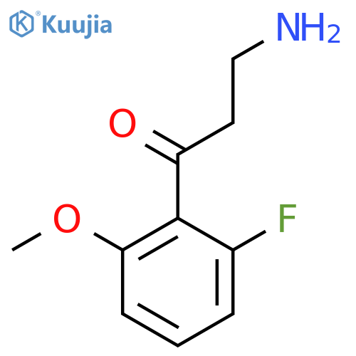 3-amino-1-(2-fluoro-6-methoxyphenyl)propan-1-one structure