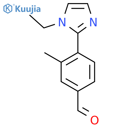 4-(1-Ethylimidazol-2-yl)-3-methylbenzaldehyde structure