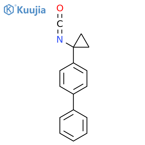 1-(1-isocyanatocyclopropyl)-4-phenylbenzene structure