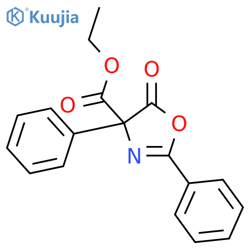 4-Oxazolecarboxylicacid, 4,5-dihydro-5-oxo-2,4-diphenyl-, ethyl ester structure
