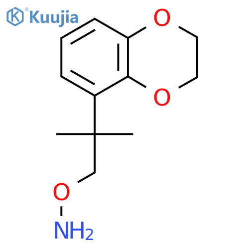 O-2-(2,3-dihydro-1,4-benzodioxin-5-yl)-2-methylpropylhydroxylamine structure