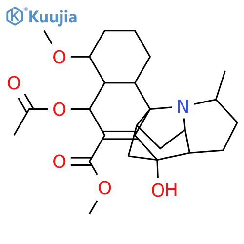 5,6,9-[1]Butanyl[4]ylidene-5H-benz[6,7]indeno[7a,1-b]pyrrole-10-carboxylicacid,11-(acetyloxy)-1,2,3,4,4a,6,7,7a,8,9,11,11a-dodecahydro-9-hydroxy-1-methoxy-15-methyl-,methyl ester, (1R,4aS,4bS,5R,6S,7aR,9S,11R,11aR,12R,15R)- (9CI) structure