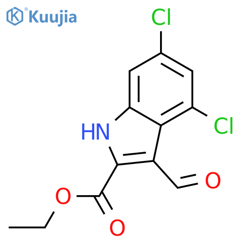 Ethyl 4,6-Dichloro-3-formyl-2-indolecarboxylate structure