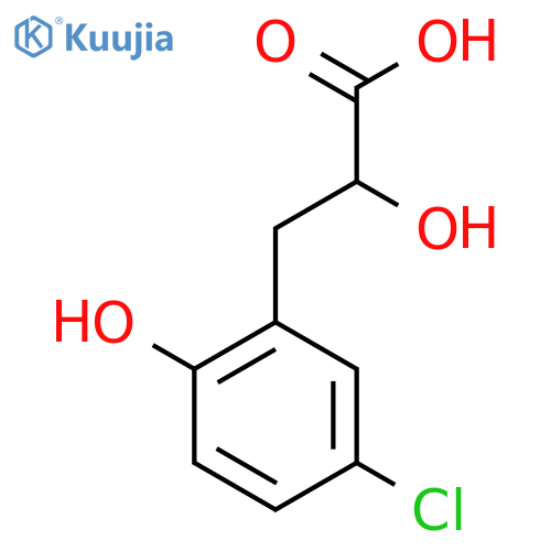 3-(5-chloro-2-hydroxyphenyl)-2-hydroxypropanoic acid structure