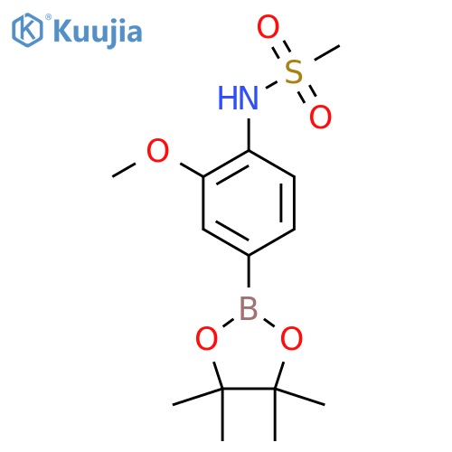 N-[2-Methoxy-4-(4,4,5,5-tetramethyl-1,3,2-dioxaborolan-2-yl)phenyl]methanesulfonamide structure