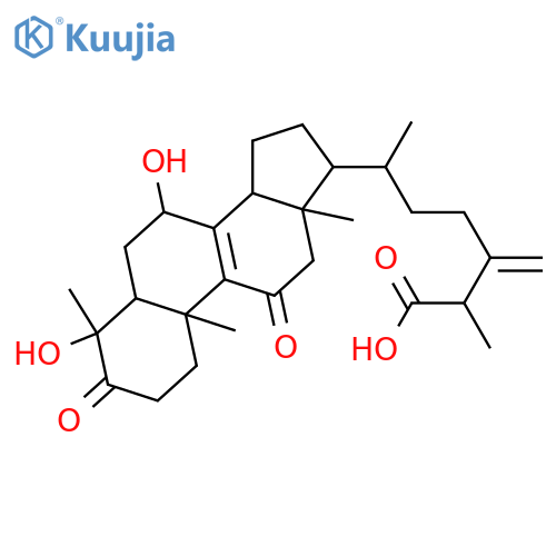 4,7-Dihydroxy-4-methyl-3,11-dioxoergosta-8,24(28)-dien-26-oic acid; (4β,5α,7β,25R)-form structure