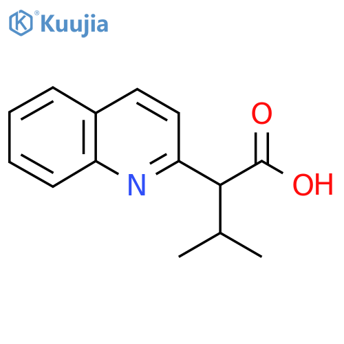 3-methyl-2-(quinolin-2-yl)butanoic acid structure