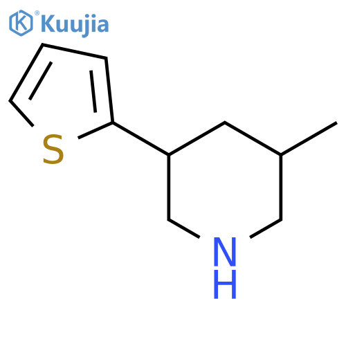 3-methyl-5-(thiophen-2-yl)piperidine structure